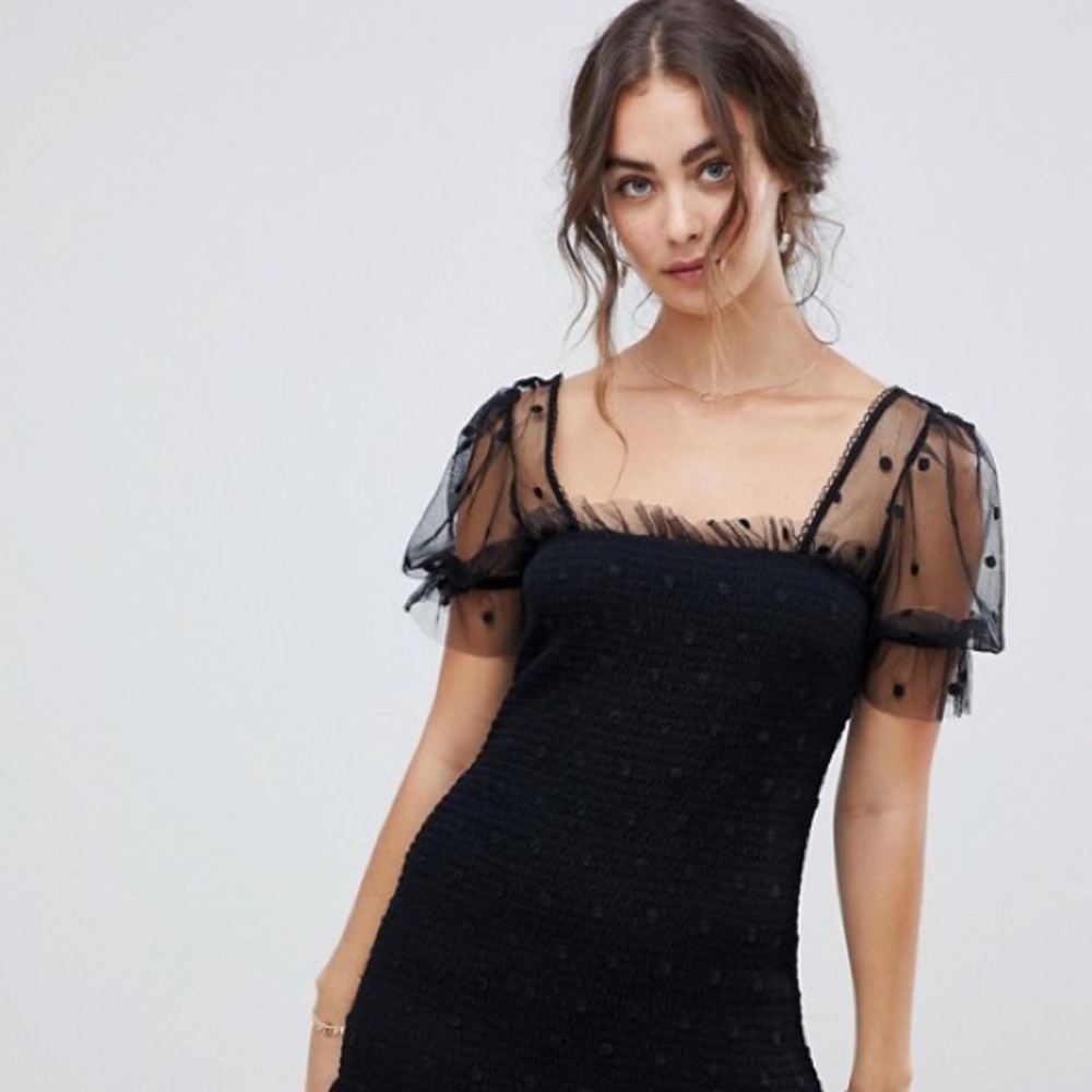 Stevie May River spot mesh mini dress